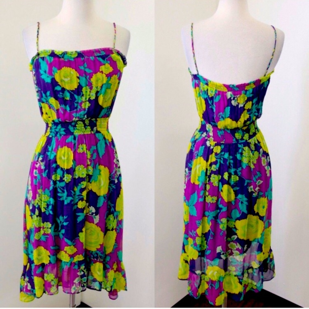 Ella Moss Silk Floral High-Low Dress Sz. Small